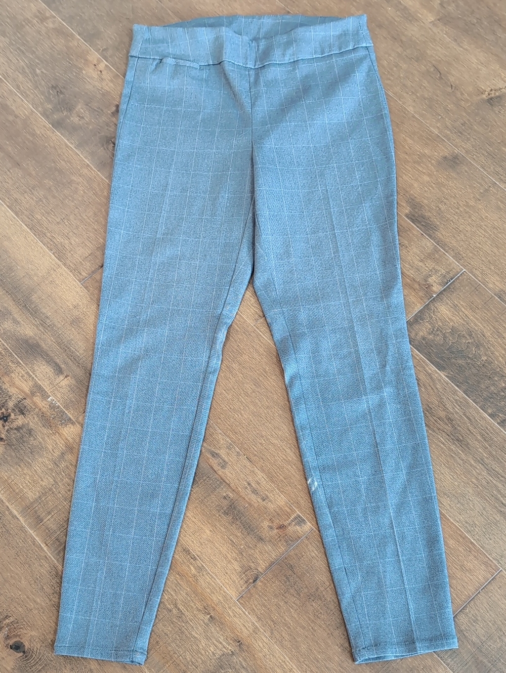Calvin Klein Gray Windowpane Dress Pants